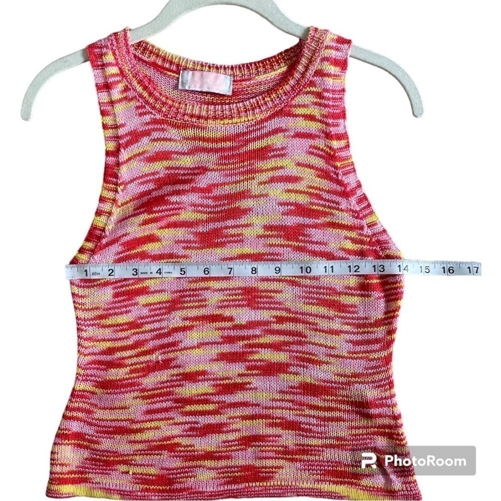 *3/20* C+D+M Sleeveless Multicolor Knit Top - Picture 5 of 7